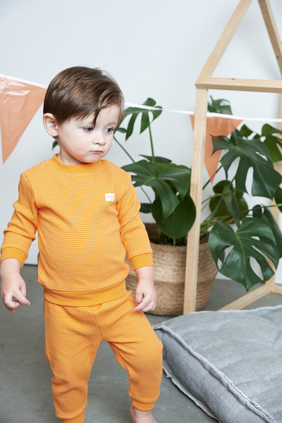 Feetje Wafel Pyjama Oranje