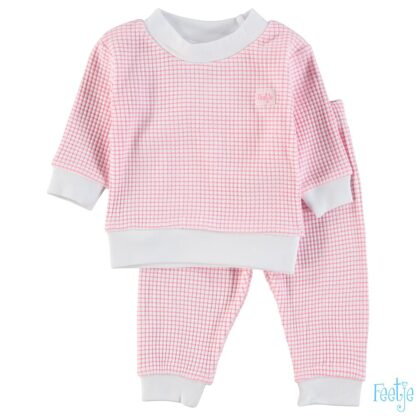 Feetje Pyjama Roze-Wit