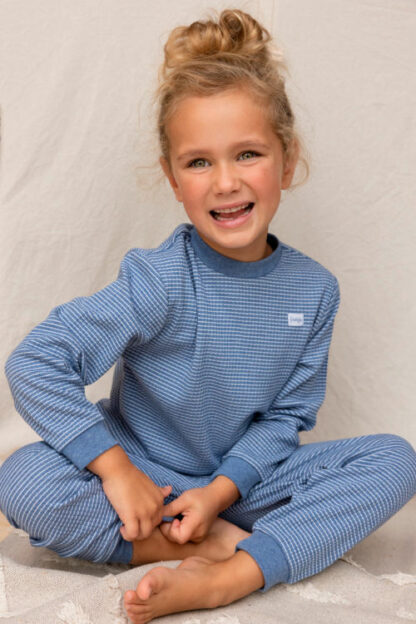 Feetje Pyjama Basic Blue Melange