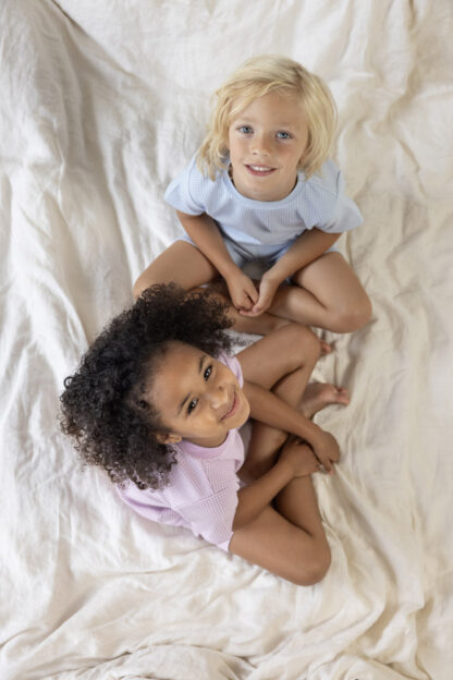 Feetje Shortama Wafel - Summer Special Baby Blue - Afbeelding 3